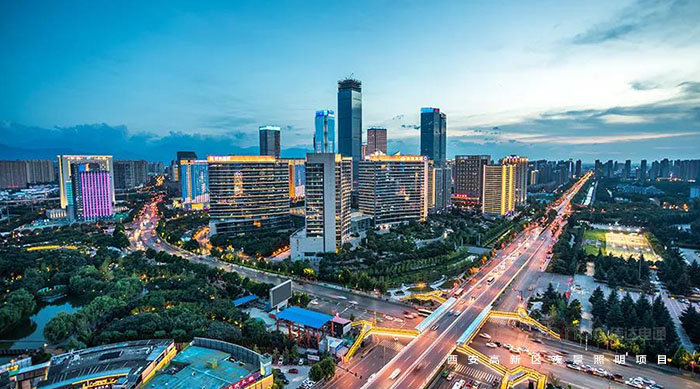 西安高新區景觀亮化工程-信達電通